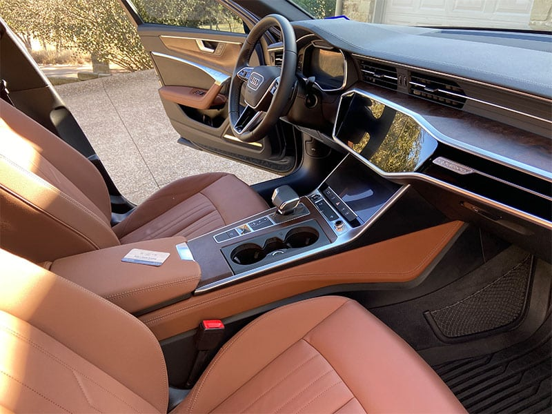 Immaculate Audi interior with detailed leather seats